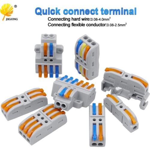 Mini Fast Wire Connector Universal Wiring Cable Connector Push-in Conductor Terminal Block DIY