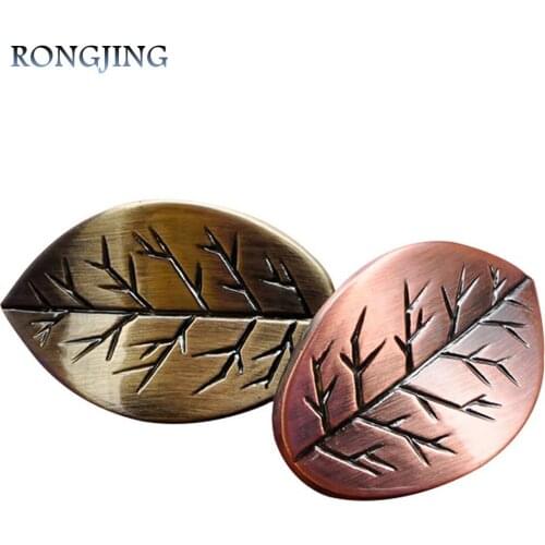 2x Leaf Antique Cabinet Drawer Knobs Kitchen Cabinet Handles Furniture Knobs Vintage Cupboard Closet Pulls Bars Shoes Box Knob