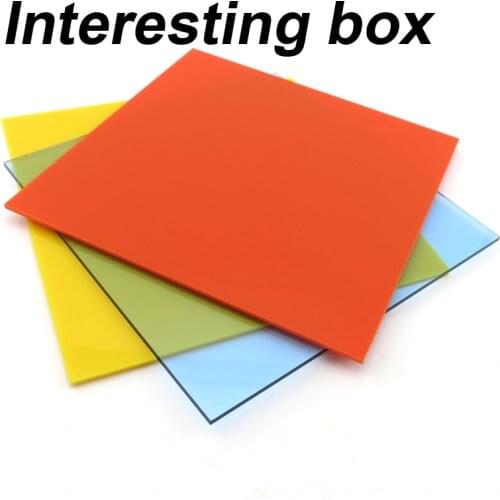 20 * 20cm color acrylic board plexiglass board plastic board consumables DIY model material multiple colors