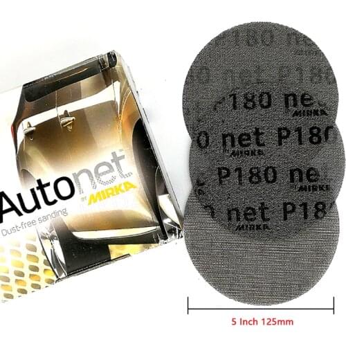3-6 Inch Mirka Mesh Abrasive Dust Free Sanding Discs P80 P180 P240 Polyamide Fabric For Putty Polishing