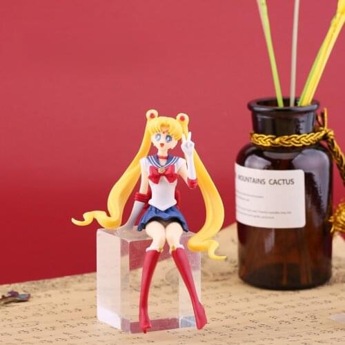 Sailor Moon Chibiusa Anime Cartoon Doll Model Doll Cute Hand-made Toys Birthday Cake Decoration Decoration Baking Model Kids Toy