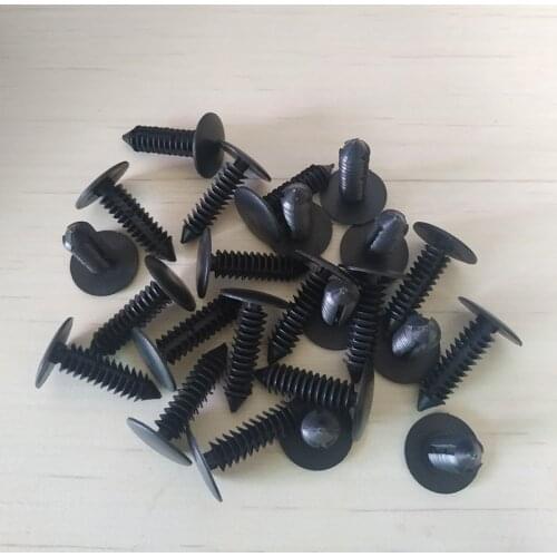 20Pcs Auto Fastener 6mm Hole Plastic Rivet Engine Cover Bumper Hood Fender Splash Guard Retainer Clips Car Door Trim Panel Clip
