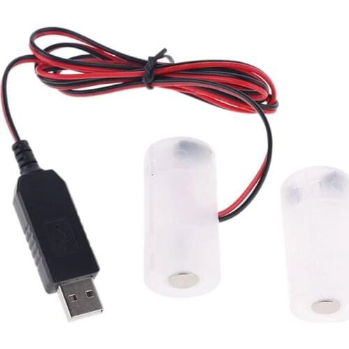 LR14 C Battery Eliminator USB Power Supply Replace 1 to 4pcs 1.5V C Cell Battery 95AF