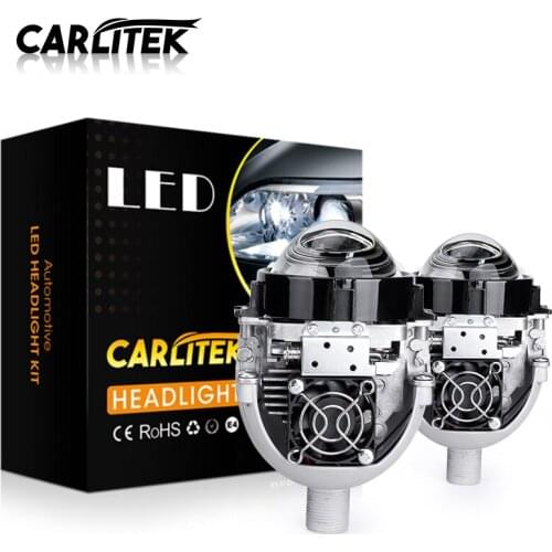 Carlitek 70W 6000K 3inches Auto Bi LED Projector Lens Headlight h4 9005 9006 H1 H7 Headlight Retrofit Kits Car Motorcycle XQ