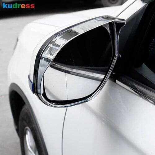 For Mitsubishi Outlander 2016 2017 2018 2019 2020 Chrome Car Rearview Mirror Rain Shade Cover Trim Glass Sun Visor Shield Frame