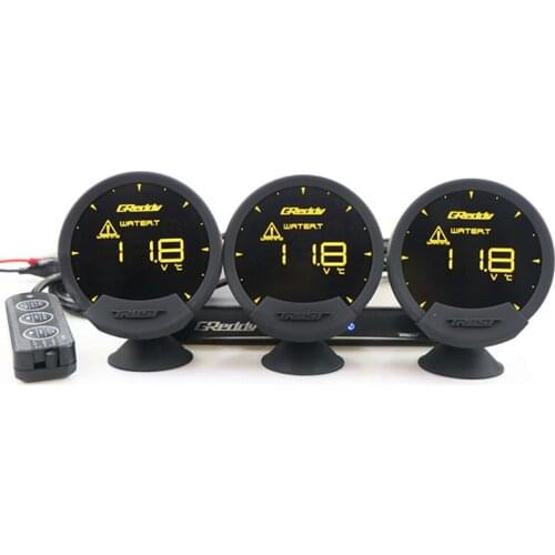GREDDI Sirius LCD Racing-Gauge Turbo Boost Speed Volts Water Temp Oil Temp Oil Press RPM EGT A/F Fuel Ratio Car Meter 7 colors