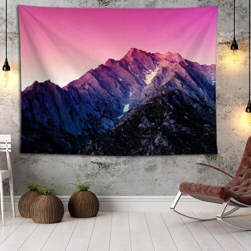 Hot Sale Custom High Quality Mountain Wall Hanging HD Landscape 3D Printing Digital Printing Home Decoration Tapestry