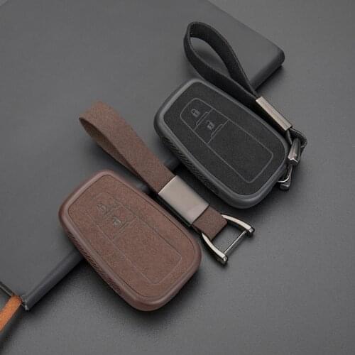 Leather TPU Car Key Case For Toyota C-HR CHR 2017 2018 2019 Camry Prius Prado Smart Remote Fob Protect Cover Keychain Accessory