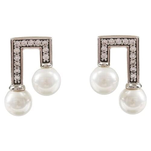 LANFLORA Trendy geometric women pearl stud earrings copper alloy earrings cheap factory bulk wholesale price earrings