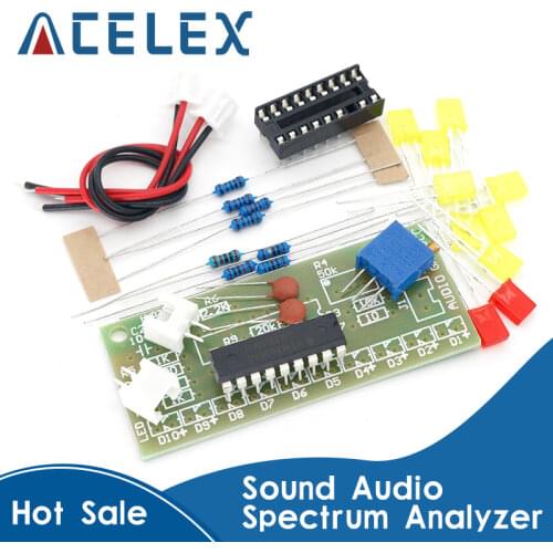 LM3915 10 LED Sound Audio Spectrum Analyzer Level Indicator Kit DIY Electoronics Soldering Practice Set
