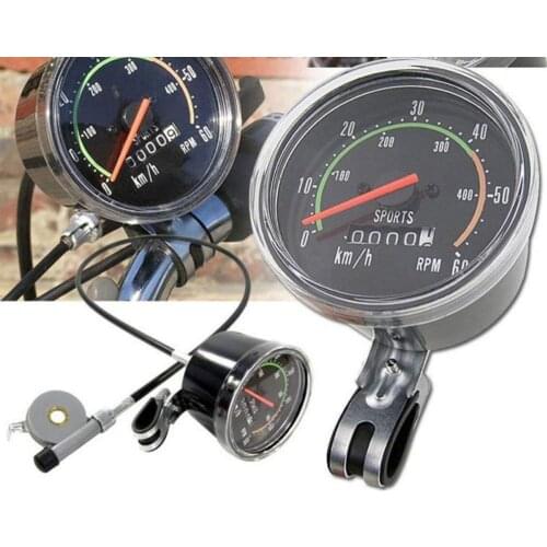 Mechanical Speedometer Universal Classical Bike Cycling Odometer Stopwatch Waterproof Bicycle Tachometer Gauge for Bicycle