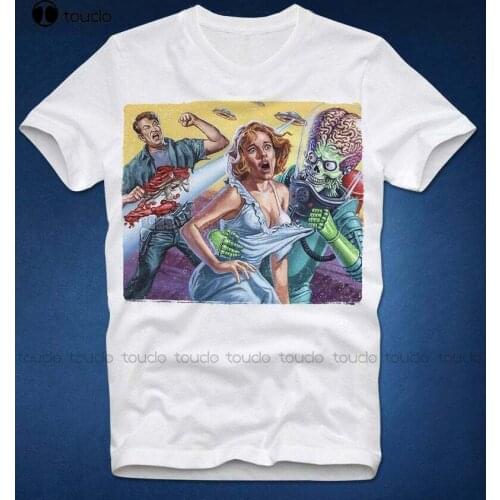 Mars Attacks 1996 Cult Movie Sci-Fi Comedy T-Shirt Unisex MenS WomenS Tee Cotton Tee Shirt S-5Xl