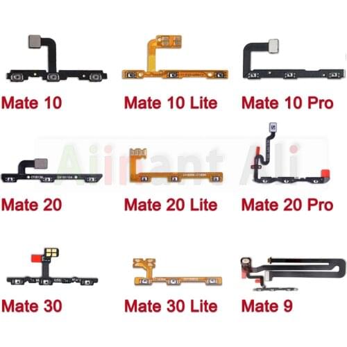 Original Volume Power Button key Flex Cable For Huawei Mate 8 9 10 20 20X 30 Lite Pro Power Flex Repair Phone Parts