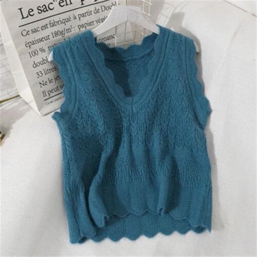 2020 Autumn Women Sweater Knit V Neck Sleeveless Loose Casual Female Waistcoat Fashion Oversized Tops Outerwear Vest PZ3601