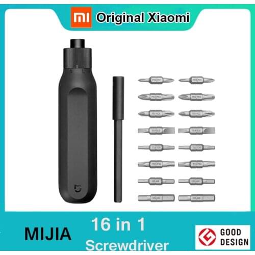 Xiaomi Mijia Screwdriver 16 in 1 Ratchet Screwdriver Home High Precision Torx Cross 20N.m DIY Screw Driver S2 Bits Repair Tools