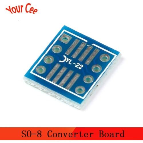 20pcs SOP8 SO8 SOP8 TO DIP8 Adapter Pcb Board Converter Board DIP Adapter Plate MSOP8 SOIC8 TSSOP8 SSOP8 SOP Turn DIP Socket