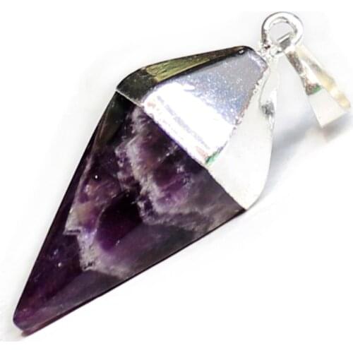 Gold Plated Hexagonal Cone Chakra Pendant