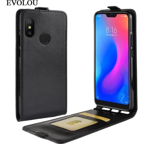 Vertical Flip Cover For Xiaomi Mi A2 Lite Case Up Down Leather Case for Xiaomi Mi A2 / A2Lite Mobile Phone Bag Business Fundas
