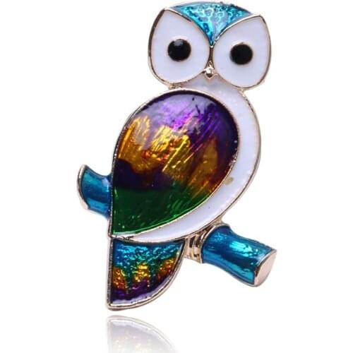 Sale, Japan and South Korea the new fashionable joker alloy drip cartoon joker small pure and fresh and cute owl brooch