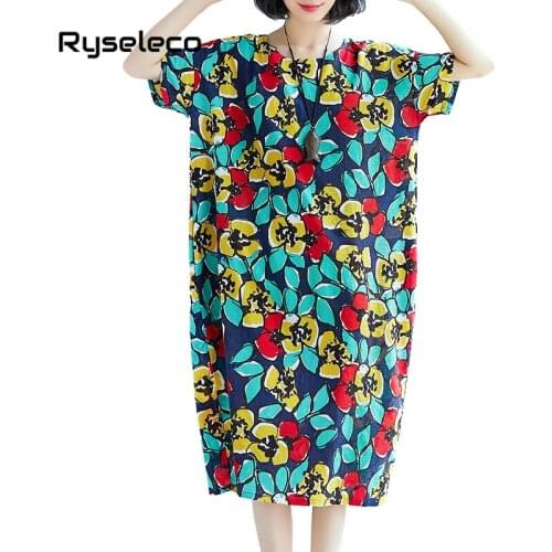 Летние платья больших размеров Ryseleco China At AliExpress