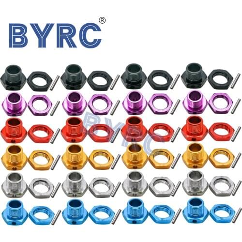 4PCS/lot RC Wheel Hex Driver 17MM Aluminum Alloy Wheel Hex Coupler Spare Accessory Parts Kit for HSP 1/8 RC Crawler Car