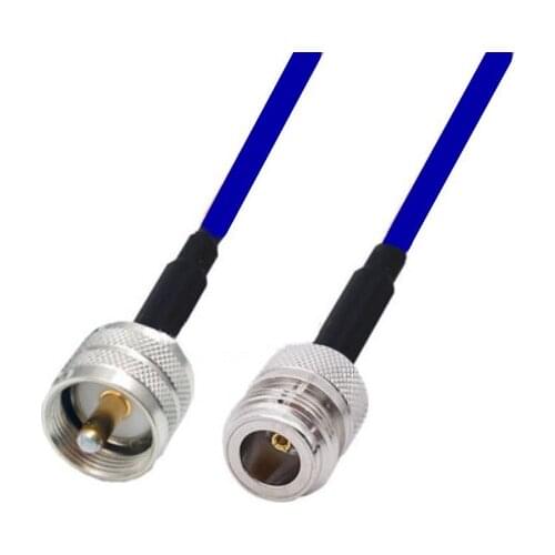 Blue Soft RG142 N Female to UHF Male Connector RF Coaxial Jumper Pigtail Cable