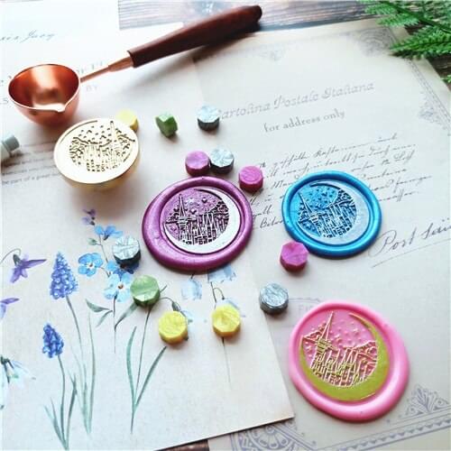 Fairytale moon castle Retro brass Stamp Antique Sealing Wax Stamps Wedding Invitations Wax Seal Stamp