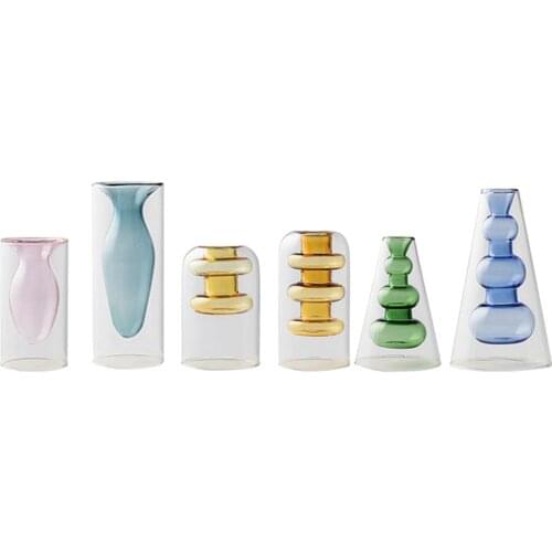 Glass Propagation Glass Plant Terrarium Mini Vase Flower Pots for Hydroponic Plants Home Garden Decorations