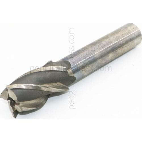 End Mill 1" Cutting Dia 3/4" Shank 4 Flute HSS End Mill Drill Bit, CNC End Mill Cutter for Wood, Aluminum, Steel, Foam, Plastic