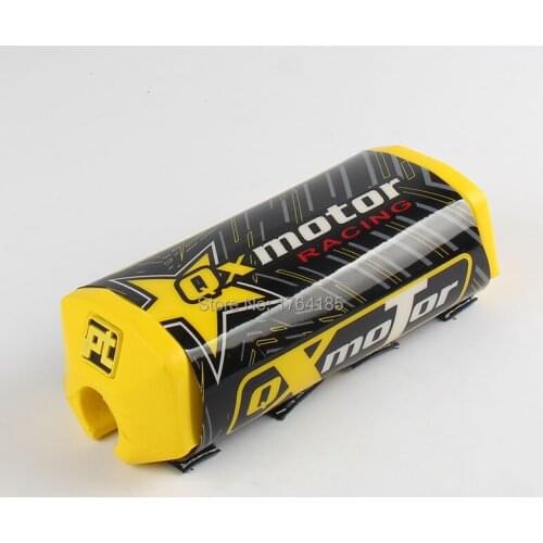 Yellow Motorcycle Dirt Pit Bike Motorcycle QX Logo Square Handle Pad Chest Protection Crossbar Portecter
