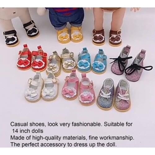 1 Pair Lovely Doll Shoes Casual Design Fashionable Bow Knot Girl Doll Shoes for Children Entertainment