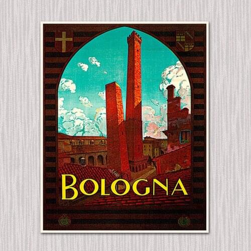 Bologna Large Vintage Tin Sign Metal Sign Metal Poster Metal Decor Metal Painting Wall Sticker Wall Sign Wall Decor