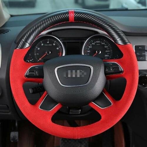 Car steering wheel cover for great wall haval h4 h2 h6 f5 f7 f7x m6 hand-stitched leather Grip Cover car accessories