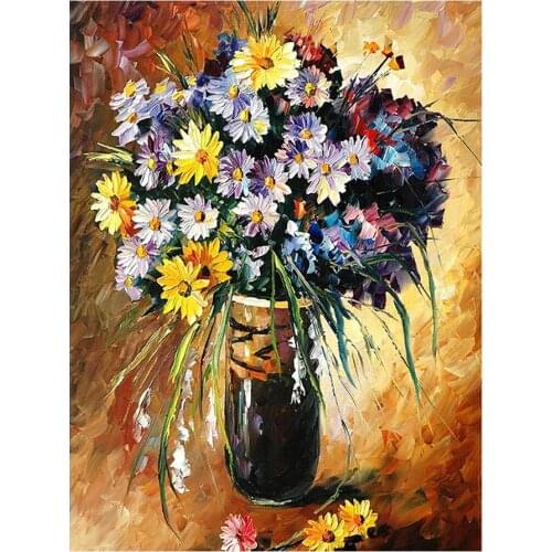 Still Life Daisy Flower Vase Diamond Painting Oil Floral Round Full Drill Nouveaute DIY Mosaic Embroidery 5D Cross Stitch