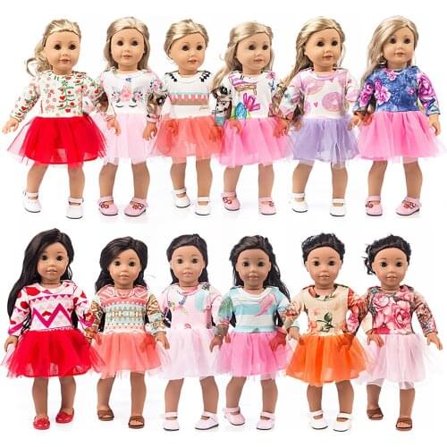 D&B Baby New Born 43cm Fit 18 Inches Multiple Colour Dress Suit Doll Clothes For Girls Doll Accessories Holiday Gift