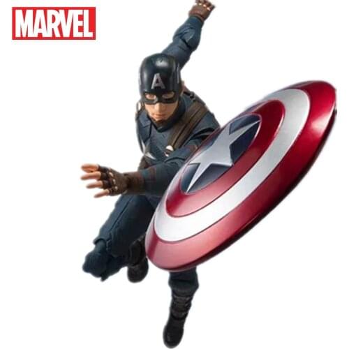 The Avengers Marvel Captain America Movable PVC Action Figures 150mm Avengers Steve Rogers Figurine Model Toys