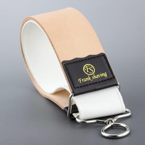 Frank Shaving-100% Real Cow Leather Straight Razor Hanging Strop Double Side #4