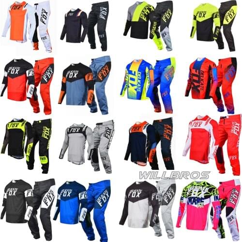 Delicate Fox 180 360 Flexair Jersey Pants Motor Scooter Street Moto Gear Set Mountain Bicycle Racing Kits Motocross Motorbike