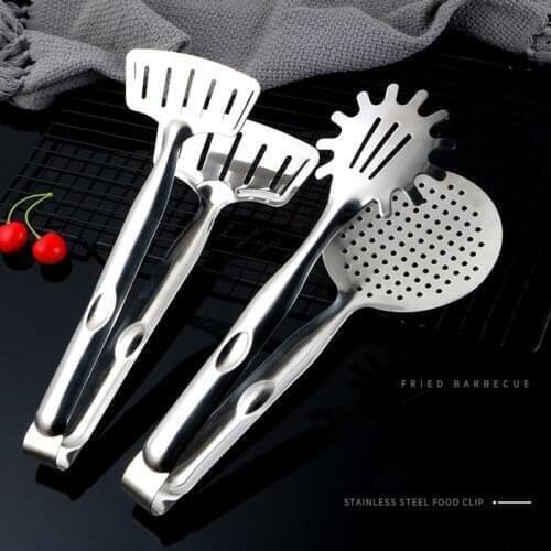 Kitchen Food tongs Stainless steel food clip frying oil filter multi-function fried fish barbecue grilled kitchen household