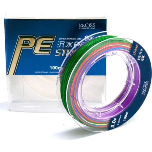 8 Strands Braided PE Fishing Line 10-80LB Multifilament Smooth Fishing Line For Rock Wedkarstwo Line Angeln Fishing Tackle 2pcs