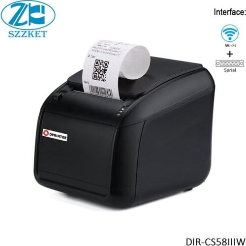 Small ticket printer WIFI Desktop Thermal Receipt Printer 58mm Serial Cashdrawer Interfaces Thermal printer