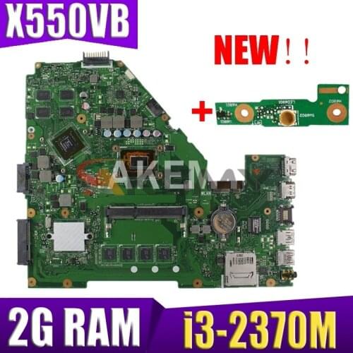 Akmey X550VB motherboard For ASUS X550VB X550CC X550CL X552C A550C K550C laptop motherboard Test OK 4G RAM I3-3110M GT740M