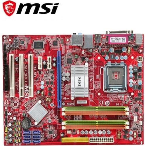 For MSI P45 Neo-F Motherboard LGA 775 DDR2 16GB For Intel P45 Desktop Mainboard SATA II PCI-E X16 Used