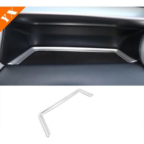 ABS Matte Glove Box Light Strip Copilot Storage Box Interior decor sticker Cover For Toyota RAV4 2016 2017 2018 car accessories