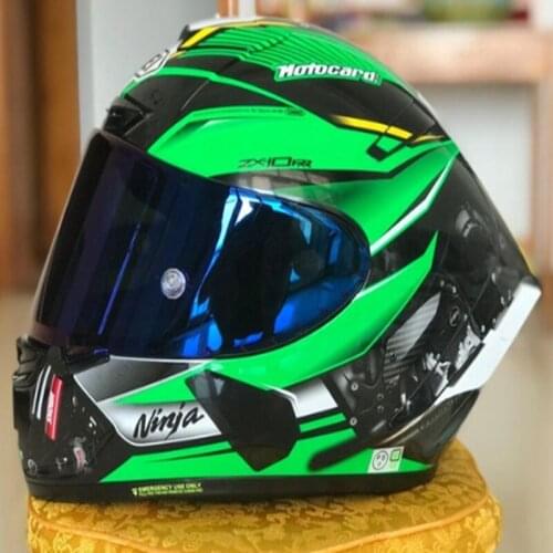 Full Face Motorcycle helmet X14 ZX-10RR GREEN Helmet Riding Motocross Racing Motobike Helmet