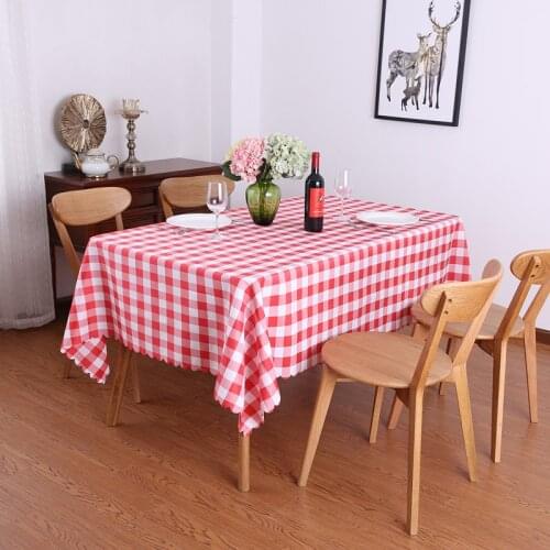 Party Recycle UseTablecloths Washable Cotton Table cloth Cover Weddings Plaid Pattern Outdoor Picnic BBQ Decoration