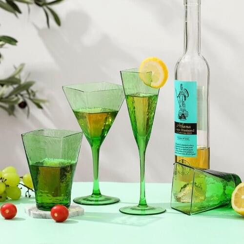 Nordic Creative Glass Cup Cute Colored Minimalist Modern Glass Cup Geometric Drinkware Kubek Do Kawy Household Products BL50BL