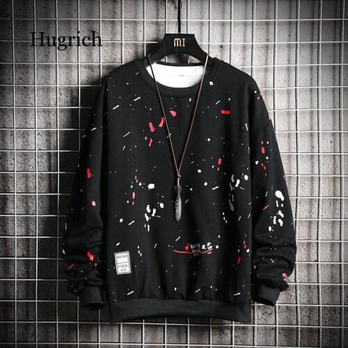 2020 New Trend Men Hoodies Casual Solid Splice Pullover O-Neck Slim Fit Mens Sportswear Sweatshirt Print Male Hoody Tracksuit