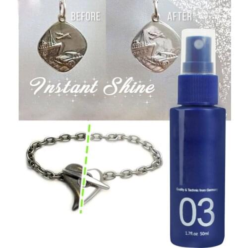 New-coming Instant Shine Jewelry Accessories Spray Agent Tool 50ml 100ml Jewelry Cleaner Dropship