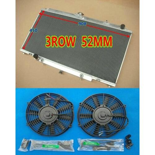 NEW Aluminum Radiator + Fans FOR 1997-2001 NISSAN GU PATROL Y61 Diesel 6Cyl TD42 RD28 ZD30CR 2.8/3.0/4.2L Turbo AT/MT 99 98 00